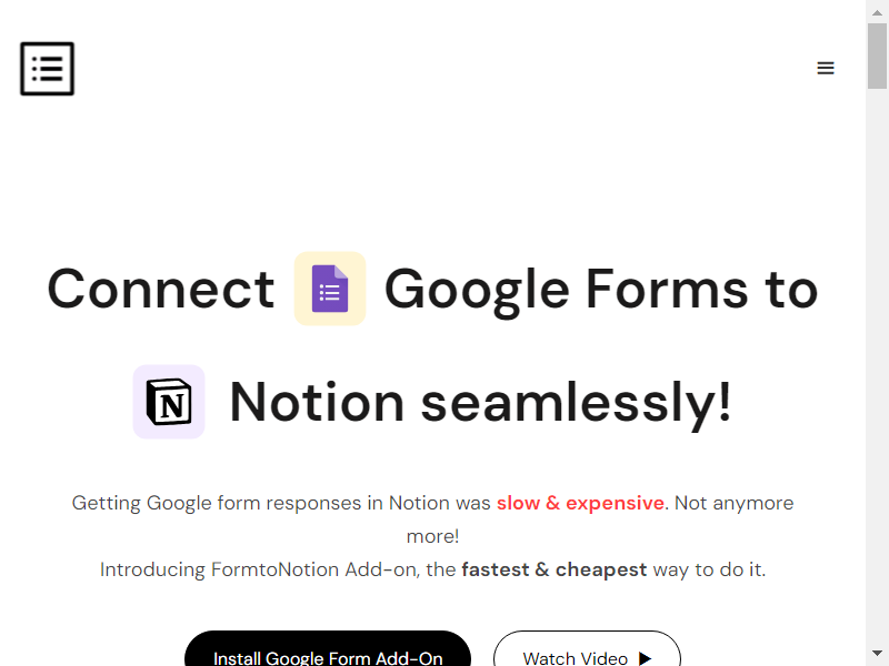 Google Forms to Notion